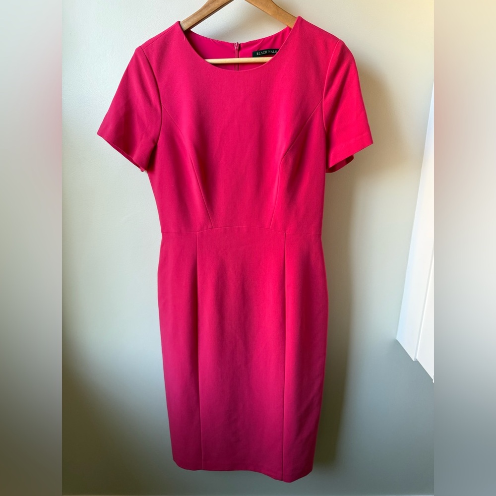 BLACK HALO Jodee Sheath Dress Laguna Pink Tailored Classic Feminine Old Money 10